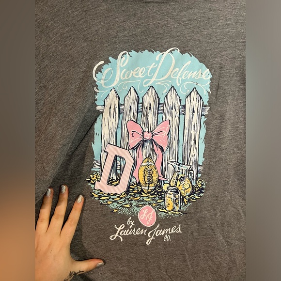 Lauren James Sweet Tee Collection “Sweet Defense” Long Sleeve Tshirt Size Large - Picture 8 of 10